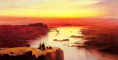 Painting Code#2672-Lear, Edward(England): A View Of The Nile Above Aswan