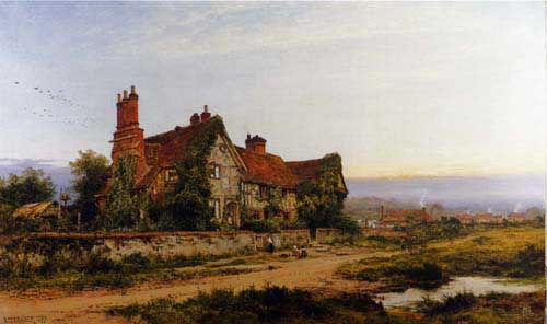 Painting Code#2681-Leader, Benjamin Williams(England): An Old Surrey Home