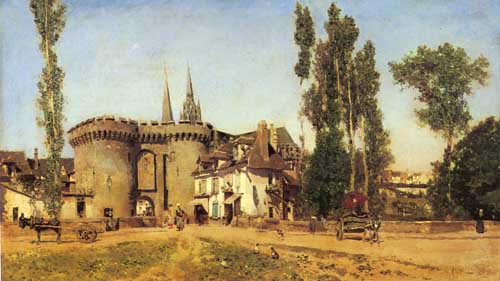 Painting Code#2749-Ortega, Martin Rico y(Spain): The Village of Chartres