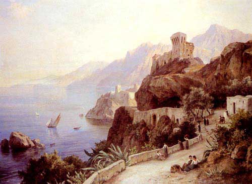Painting Code#2781-Preller, Friedrich, the younger(Germany): The Bay Of Salerno
