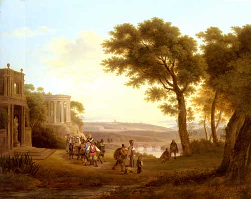 Painting Code#2784-Rebell, Josef(Austria): Arcadian Landscape