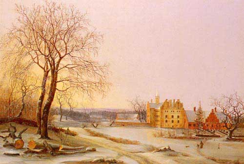 Painting Code#2809-Tengnagel, Frederik Michael Fabritius de(Denmark): A Winter Landscape