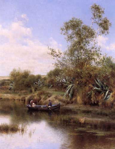 Painting Code#2810-Sanchez-Perrier, Emilio(Spain): The Boating Party
