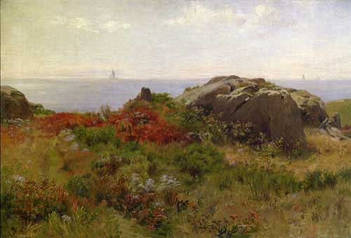 Painting Code#2859-Charles Francis Browne - Sunny Morning, Cape Ann, Massachusetts