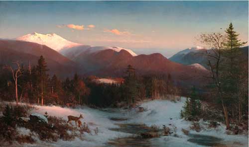 Painting Code#2877-Hill, Thomas (USA) - Mount Lafayette in Winter