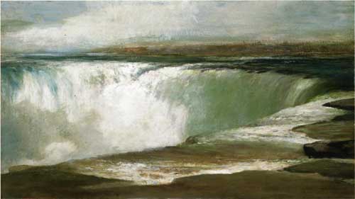 Painting Code#2894-William Morris Hunt - Niagara Falls