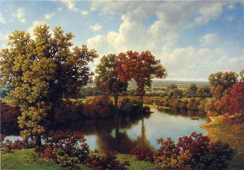 Painting Code#2899-William Mason Brown - Autumn Reflections