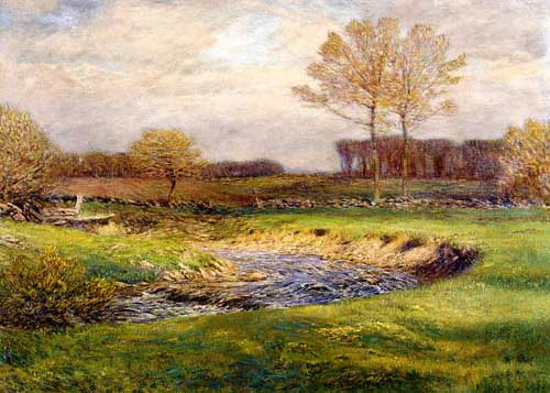 Painting Code#2912-Dwight W. Tryon - The Brook in May