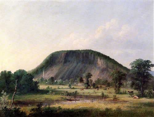 Painting Code#2975-George Henry Durrie - West Rock, New Haven