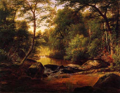 Painting Code#2986-George Hetzel - A River Landscape