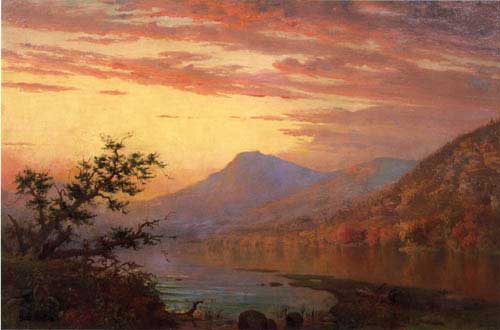 Painting Code#2992-Homer Dodge Martin - Sunset, Adirondack Lake