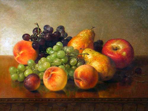 Painting Code#3003-ROBERT SPEAR DUNNING: Fruit Still Life