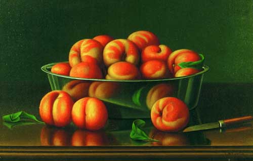Painting Code#3015-Levi Wells Prentice: Peaches in a Tin Pail