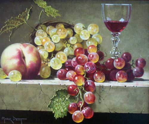 Painting Code#3168-Fruits Still Life on Marble Top