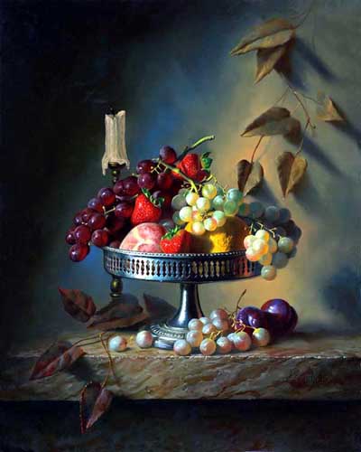 Painting Code#3191-Fruit and Candle