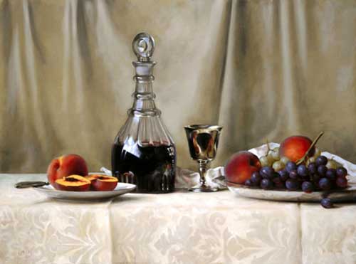 Painting Code#3195-Paul S. Brown: Still Life with Silver Cup 