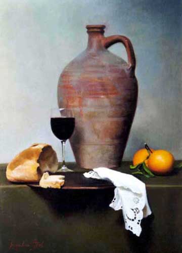 Painting Code#3201-Pottery And Wine