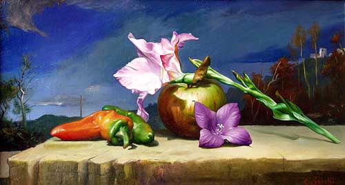 Painting Code#3207-Iris, Pepper and Pumpkin