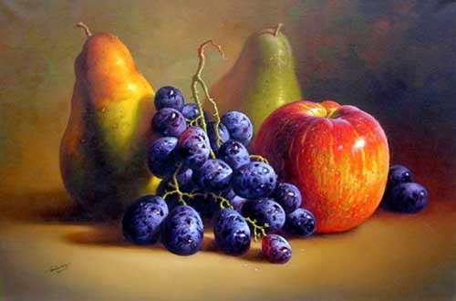 Painting Code#3212-Fruits Still Life