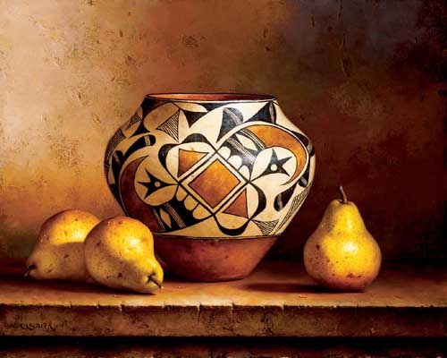 Painting Code#3244-Still Life with Fruit and Earthenware