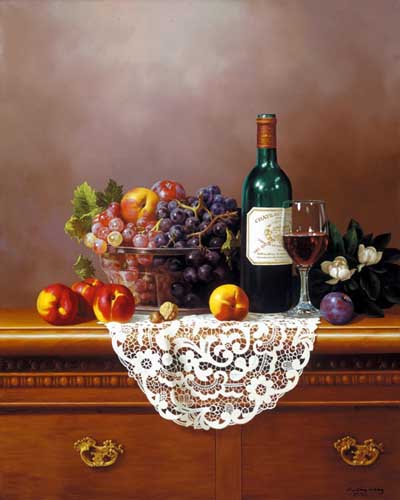 Painting Code#3289-Lex Gonzalez: Grapes &amp; Wine
