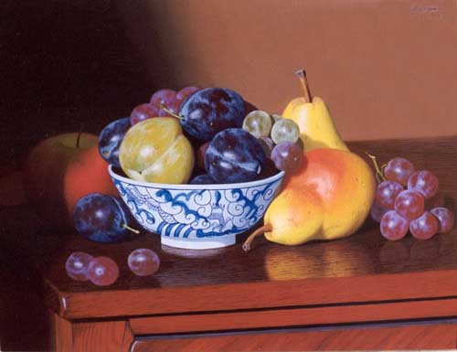 Painting Code#3303-Still Life with Fruits in China Bowl