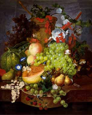 Painting Code#3401-Georgius van Os - Still Life Fruit