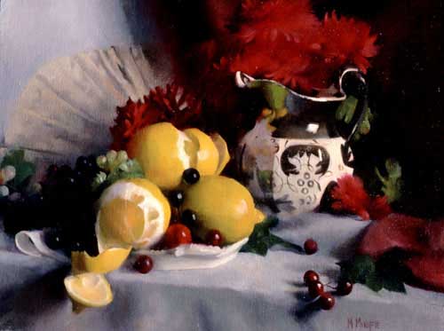 Painting Code#3414-Minifie_Mary(USA): Still Life with Lemons