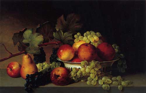 Painting Code#3431-Still Life with Grapes and Apples