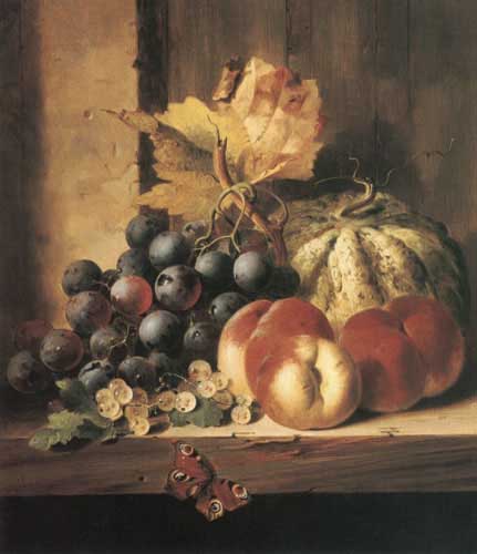 Painting Code#3433-Ladell, Edward: Still Life of Fruit