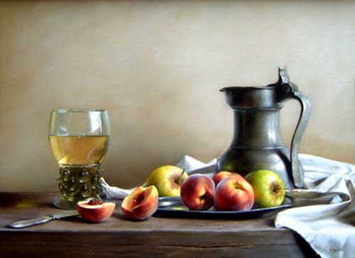 Painting Code#3468-Paul S Brown - Still Life with Fruits