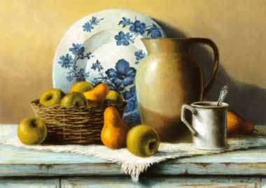 Painting Code#3493-Howard Vincent - Country Kitchen