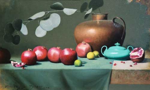 Painting Code#3534-Tyler, Timothy(USA): Copper and Pomegranates