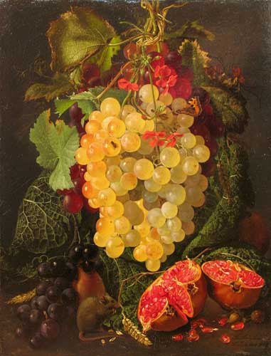Painting Code#3551-GRONLAND Theude - Still Life with Grapes
