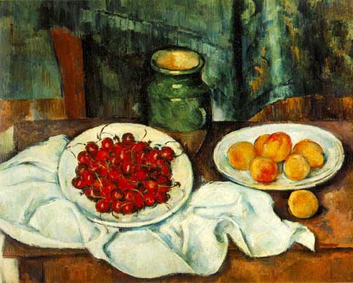 Painting Code#3576-Cezanne, Paul: Still Life with Plate of Cherries