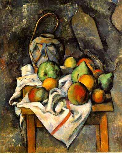 Painting Code#3578-Cezanne, Paul: Ginger Jar and Fruit