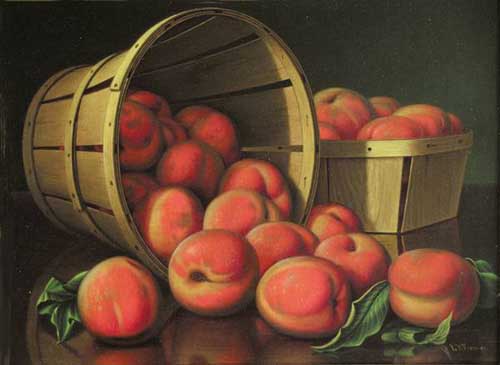 Painting Code#3593-Prentice, Levi Wells(USA): Baskets of Peaches