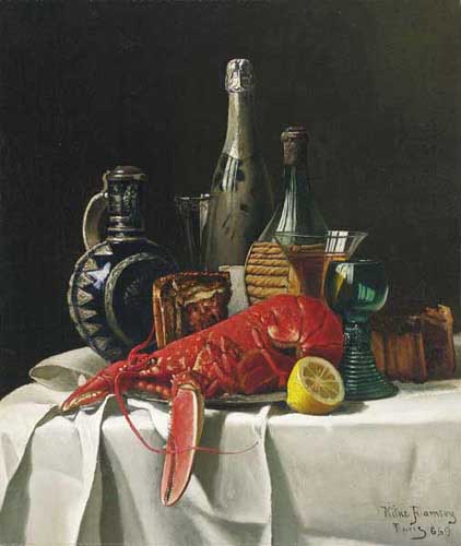 Painting Code#3600-Milne Ramsey: Still Life with Lobster