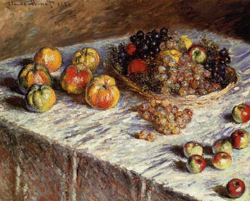 Painting Code#3689-Monet, Claude - Still Life, Apples and Grapes