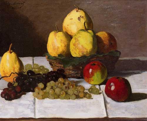 Painting Code#3690-Monet, Claude - Still Life with Pears and Grapes