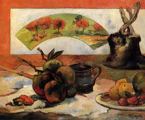 Painting Code#3700-Gauguin, Paul - Still Life with Fan