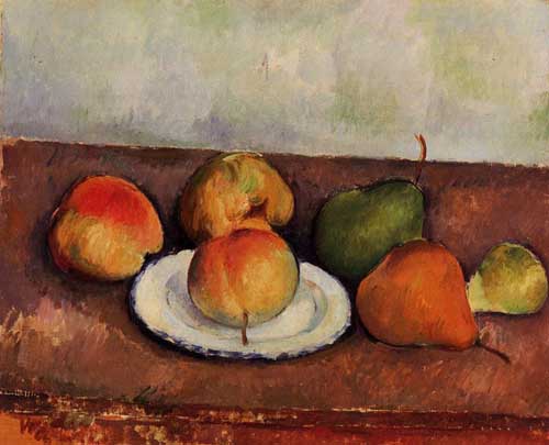 Painting Code#3716-Cezanne, Paul - Still Life - Plate and Fruit
