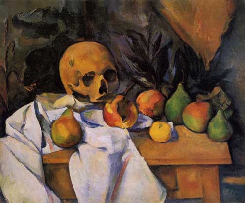 Painting Code#3724-Cezanne, Paul - Still Life with Skull