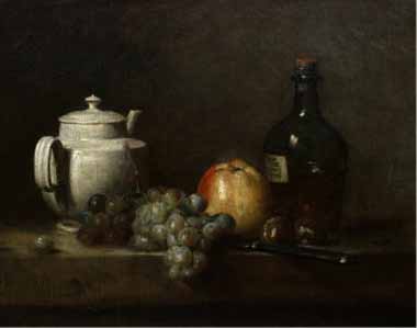 Painting Code#3751-Chardin, Jean-Baptiste-Simeon - Still Life