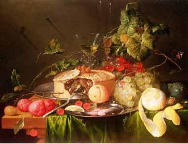 Painting Code#3762-Heem, Jan Davidz de(Holland) - Still Life of Fruit