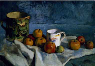 Painting Code#3782-Cezanne, Paul - Still Life with Apples, Cup and Pitcher