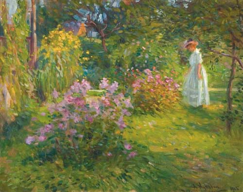 Painting Code#40002-Arvid F. Nyholm: The Flower Garden
