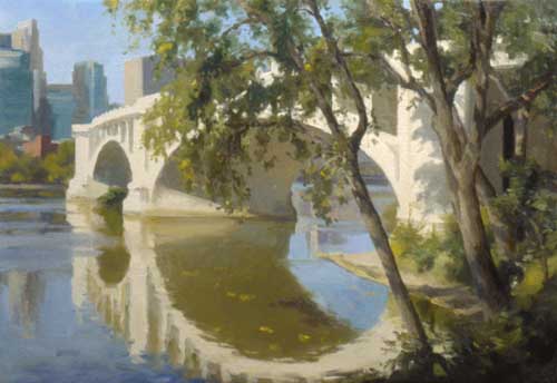 Painting Code#40010-Steven J. Levin: The White Bridge
