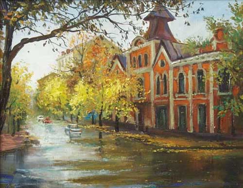 Painting Code#40036-Belobrovsky Alexander: (City) Autumn Rain