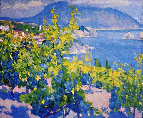 Painting Code#40044-Gataullina Milya: Sea and Vineyards